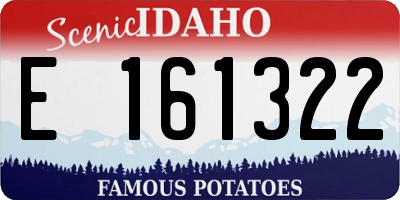 ID license plate E161322