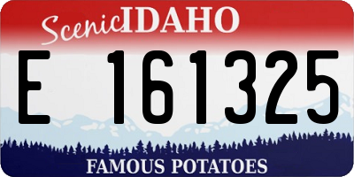 ID license plate E161325