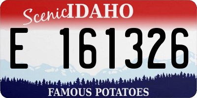 ID license plate E161326