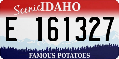 ID license plate E161327