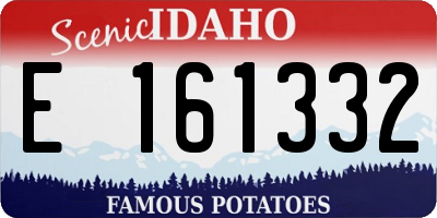 ID license plate E161332