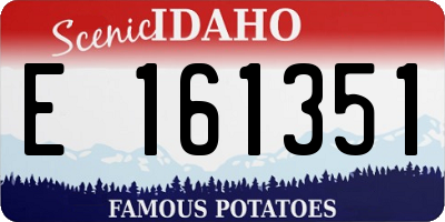 ID license plate E161351