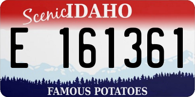 ID license plate E161361