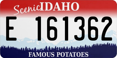 ID license plate E161362