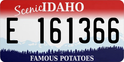 ID license plate E161366