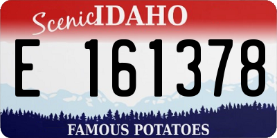 ID license plate E161378