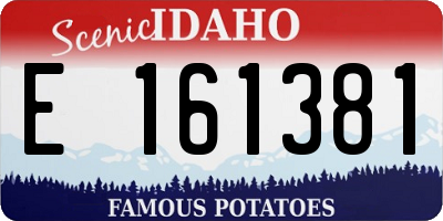 ID license plate E161381