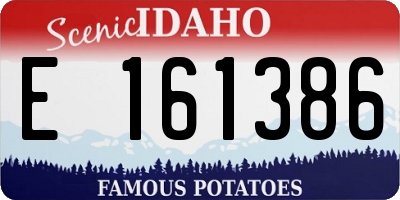 ID license plate E161386