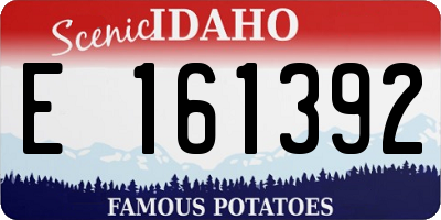 ID license plate E161392