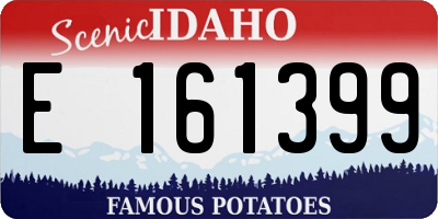 ID license plate E161399
