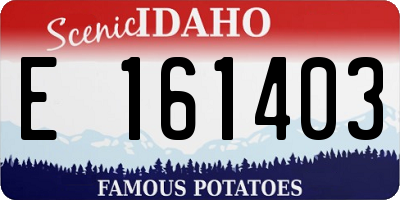 ID license plate E161403