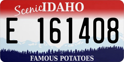 ID license plate E161408