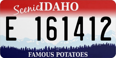 ID license plate E161412