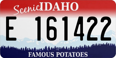 ID license plate E161422