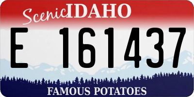 ID license plate E161437