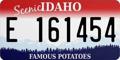 ID license plate E161454