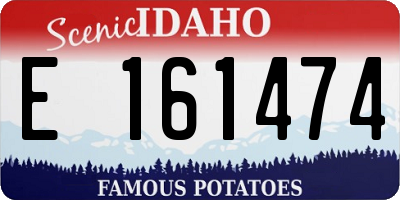 ID license plate E161474