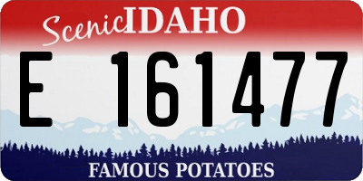 ID license plate E161477