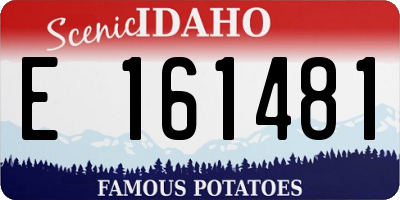ID license plate E161481