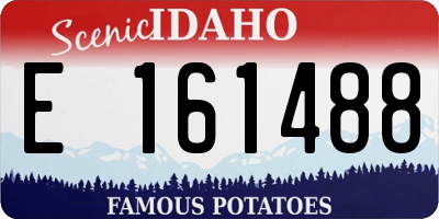 ID license plate E161488