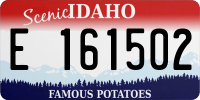 ID license plate E161502