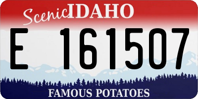 ID license plate E161507