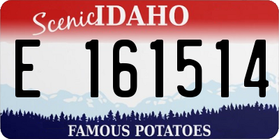 ID license plate E161514
