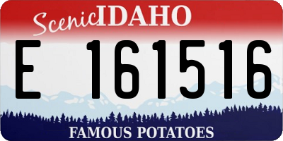 ID license plate E161516