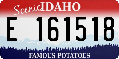 ID license plate E161518