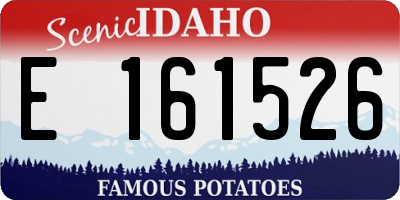 ID license plate E161526