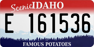 ID license plate E161536
