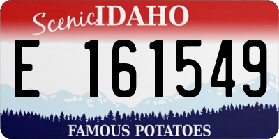 ID license plate E161549