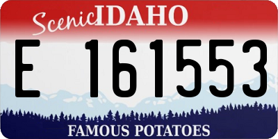 ID license plate E161553