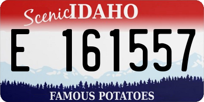 ID license plate E161557