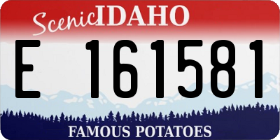 ID license plate E161581