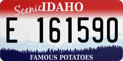 ID license plate E161590