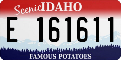 ID license plate E161611