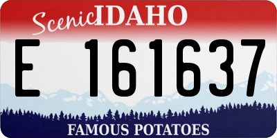ID license plate E161637