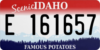 ID license plate E161657