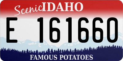 ID license plate E161660