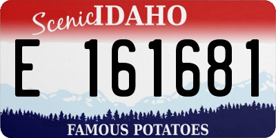 ID license plate E161681