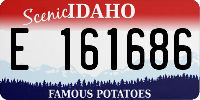 ID license plate E161686