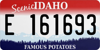 ID license plate E161693