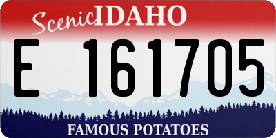 ID license plate E161705
