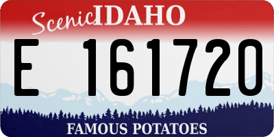 ID license plate E161720