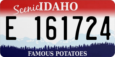 ID license plate E161724