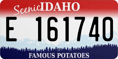 ID license plate E161740