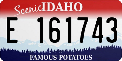 ID license plate E161743