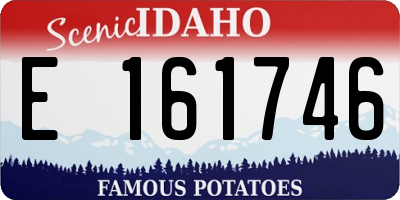 ID license plate E161746