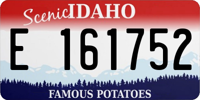 ID license plate E161752